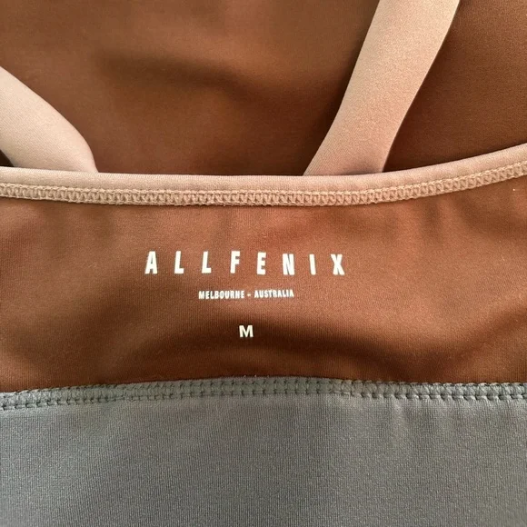 AllFenix Brown & Mauve Sports Bra Size M - Picture 3 of 4